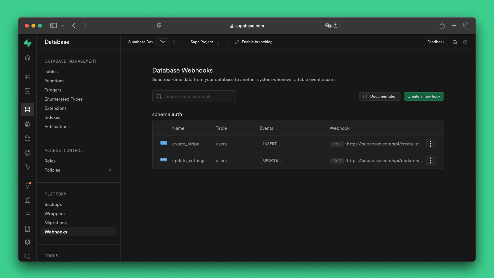 Event-Driven User Notifications with Supabase, Webhooks, and Next.js (No Edge Functions Needed)
